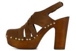 Sandalias De Tacon Malvarrosa